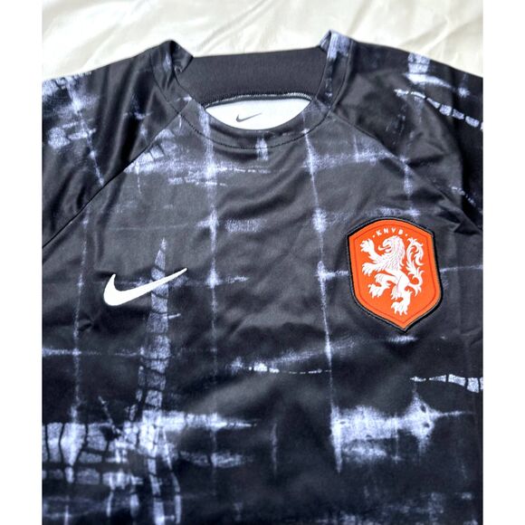 Nike women's XL Dri Fit 2022-23 Netherlands KNVB Football Soccer Jersey black - Picture 4 of 6
